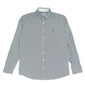Vivienne Westwood MAN Gingham Check Black White Logo Dress Shirt Mens 2